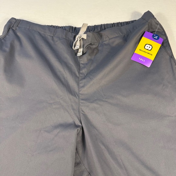 WonderWink WonderWork XL Tall Pewter Gray Womens Scrub Pants Classic‎ Fit - Picture 7 of 12